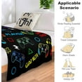 thumbnail image 6 of Yibo Cute Construction Truck Blanket Flannel Soft and Comfortable Anti-static Bed Sofa Blanket, 6 of 9