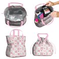 thumbnail image 2 of Pioneer Flower Floral Print Pattern Drawstring Lunch Bag Women - Drawstring Lunch Bag Insulated for Work Office - Stain-Resistant Large Lunchbags for Women with Multi-Pockets, 2 of 6