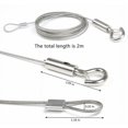 thumbnail image 2 of 2Pcs X 2M Stainless Steel Cable Bet Hook Rope For Clothes/Lights/Photos Max Stand 30Kg Home Accessory, 2 of 5