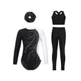 thumbnail image 1 of TTAO Gymnastics Leotard for Girls Long Sleeve Sparkly Rhinestone Ballet Dance Unitard Jumpsuit with Shorts Set White 12, 1 of 7
