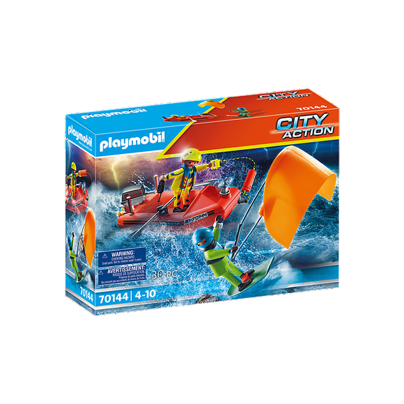 Playmobil : City Action / Kitesurfer Rescue with Speedboat 70144