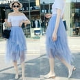 thumbnail image 2 of Douhoow Women Tulle Skirts High Waist Mesh Tiered Layered Skirt Fairy Ballet Skirt, 2 of 8