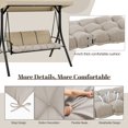 thumbnail image 4 of HONEY HOME Outdoor Bench Cushion, 60x20x4 Inch, Tufted Waterproof Swing Cushions with Ties for Patio Bench Window, 4 of 7