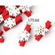 thumbnail image 4 of 50 pinzas de madera con forma de copo de nieve para manualidades, miniclavijas de papel fotográfico para decoración navideña DIY, 4 of 5