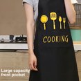 thumbnail image 4 of Delantal de cocina impermeable de 3 capas a prueba de aceite, transpirable, abrigo de cocina, sin mangas, con bolsillo, negro Inevent LF0092-02B, 4 of 4