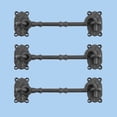 thumbnail image 2 of Renovators Supply Door Latch Lock 7.3" Black Wrought Iron Hook and Eye Latch for Door w/Screws Pack of 3, 2 of 8