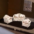thumbnail image 4 of Paquete de 3 muebles de sofá juguetes mader 1:12 decoración de  muebles de sofá en miniatura CUTICAT  sofá de casa de muñecas, 4 of 8