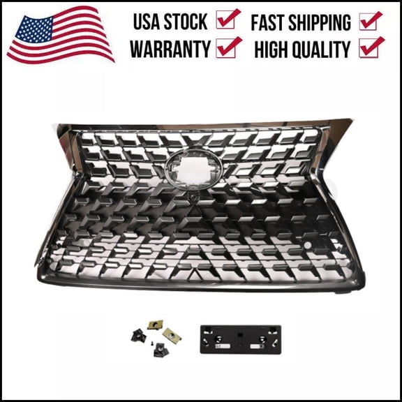 Front Upper Grille Sport Style with Chrome Trim for Lexus GX460 2014-2022