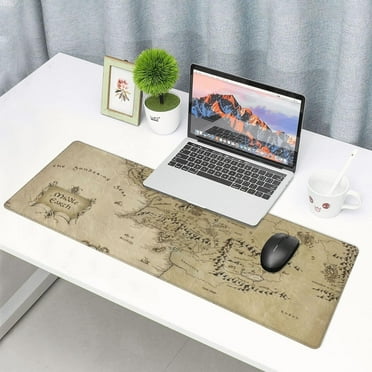 Middle Earth Map Extended Large XXL Gaming Mouse Pad Mat ( 31.5 x 11.8 in ), Mousepad Keyboard with Non-Slip Rubber Base Waterproof Stitched Edges for Work Game Office Home
