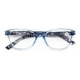 thumbnail image 2 of Women Floral Clear Progressive Reading Glasses - Zero Power on Top - No Bubble - Wide Fitment Z109 +2.50, 2 of 4