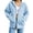 Blue, variant on VV AVEORS Womens Zip Up Hoodie Casual Long Sleeve Hooded Sweatshirts Fall Comfy Sports Fashion Jackets With Pockets Y2K Preppy Clothes Light Gray S