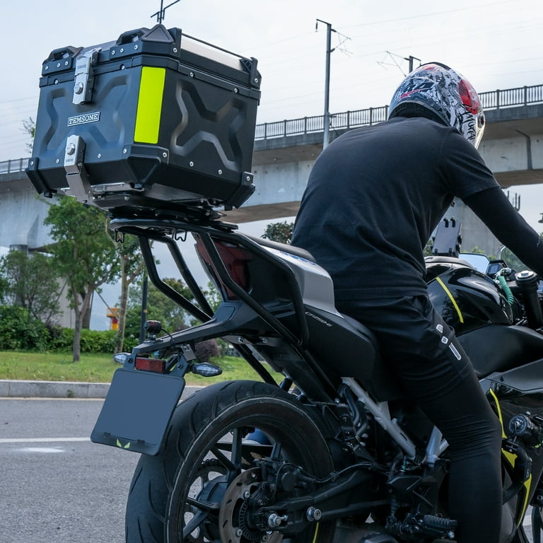 Boîte Arrière De Tour De Moto 45l, Boîte À Bagages De Moto, Étui Supérieur  Avec 2 Clés, Bagages De Scooter Multifonctionnel Pour Le Rangement Des  Bagages - Moto Tronc - AliExpress