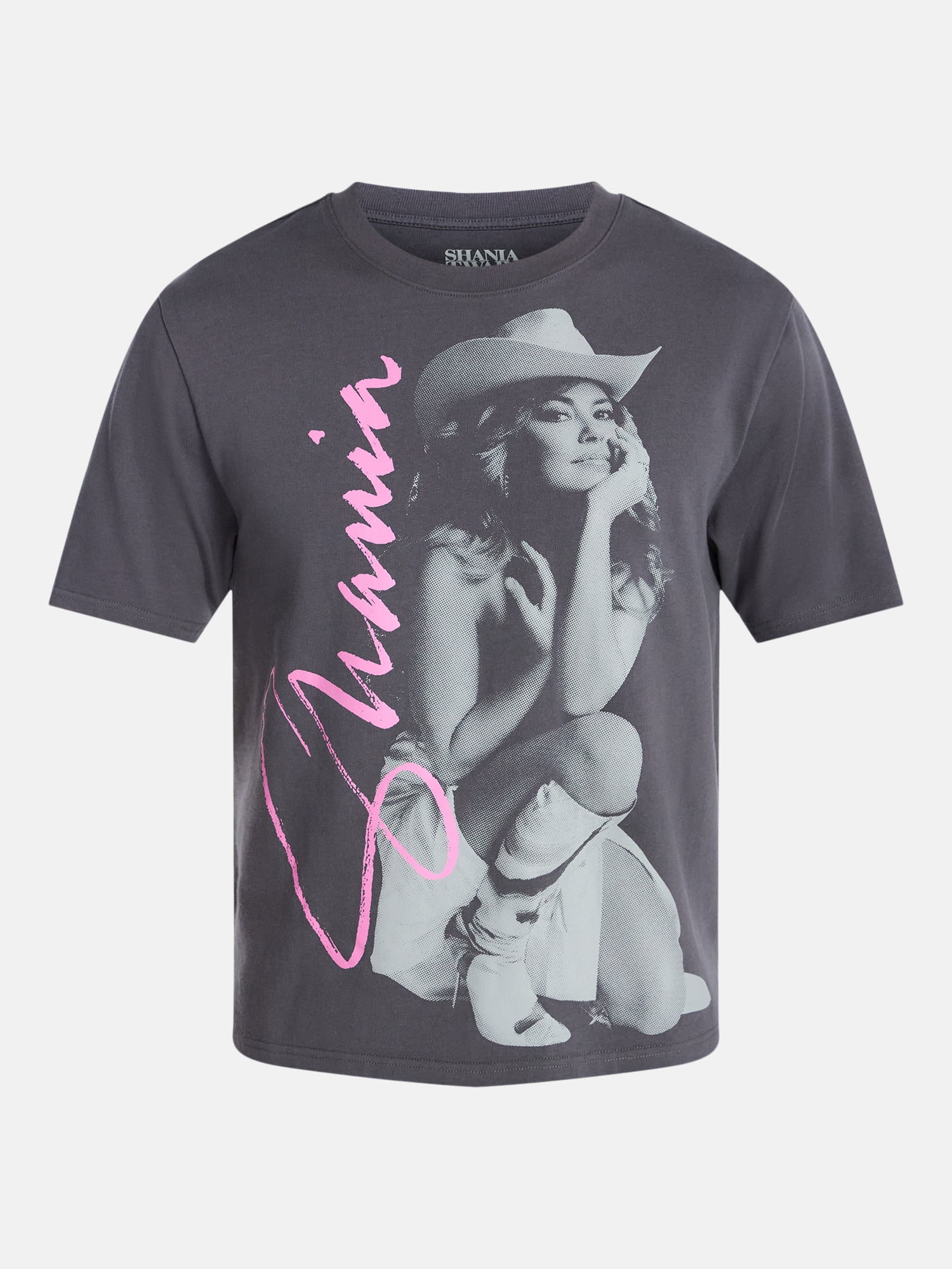 Shania Twain Men's & Big Men's Boxy Fit Washed Cotton Graphic Tee, Sizes XS-5XL