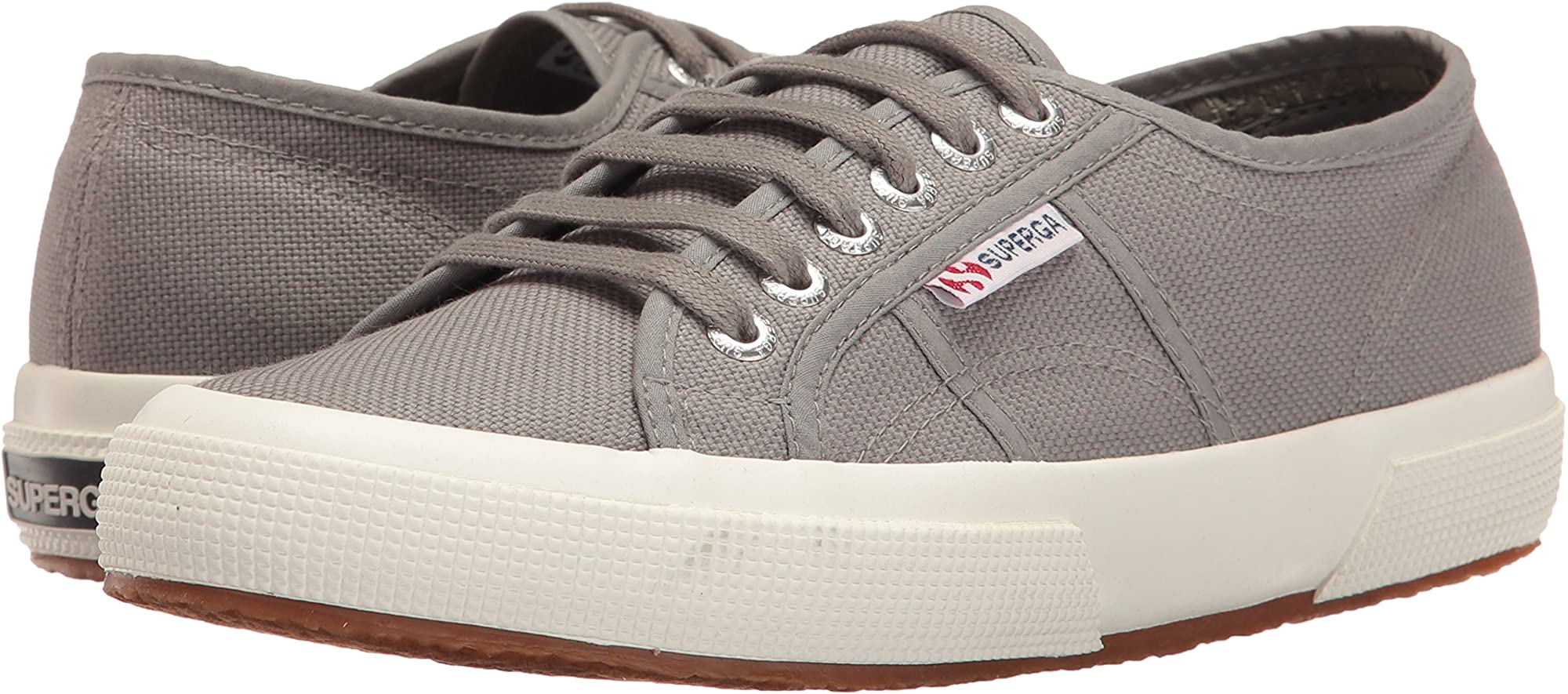 grey leather superga