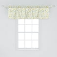 thumbnail image 2 of Ambesonne Floral Valance Pack of 2, Poetic Jolly Season Items, 54"X18", Cream Yellow Green, 2 of 2