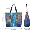 thumbnail image 5 of Yiaed Colorful Winged Dolphin Print Handbag for Women Tote Purse Shoulder Bag Large Fashion Hobo Purse Handbag Shopping Tote, 5 of 5