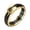 Black, variant on Classical Ceramic Ring for Women with Gold Trim for Couple Wedding Promise Band Ring White Size 6