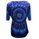 thumbnail image 4 of Pntutb moda mujer impresión cuello en V camiseta manga corta Casual camiseta tops blusa Pntutb Pntutb-4802, 4 of 5