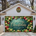 thumbnail image 5 of Christmas Garage Door Cover Garage Christmas Garage Door Banner Snow Holiday Christmas Garage Door Decorations Xmas Home Yard For Photography 8x7 FT, 5 of 6
