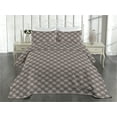 thumbnail image 2 of Ambesonne Abstract Quilted Coverlet 3 Pcs, Geometric Print Motifs Art, King Size, Dimgray, 2 of 4