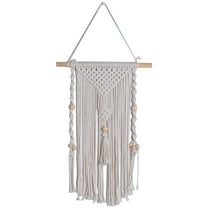 LYCAQL Macrame Wall Hanging Boho Wall Art Decor Woven Chic Bohemian Room Decor for Bedroom Nursery Living Room Dorm Apartment, Small Size 17.7" L x 11.8" W