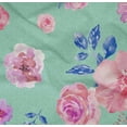 thumbnail image 4 of oneOone Organic Cotton Poplin Twill Fabric Geometric|Watercolor Leaves & Peony Floral Print Fabric BTY 42 Inch Wide, 4 of 4