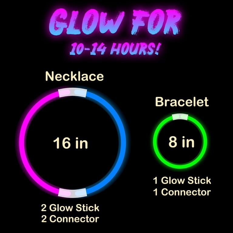 Joyfy Glow Sticks Bulk Pack, 100 Count 8 Inch photo 7