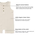 thumbnail image 5 of Gunia Toddler Boy Girl Outfit Sleeveless Romper Jumpsuit Summer Infant Clothes Set Khaki 12-18 Months, 5 of 6