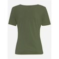 thumbnail image 5 of Long Sleeve Shirts for Women Basic Casual V Neck Tops Ribbed Slim Fitted Blouse, 5 of 5