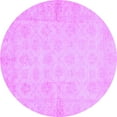 thumbnail image 1 of Ahgly Company Indoor Round Oriental Purple Modern Area Rugs, 5' Round, 1 of 4