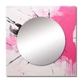 thumbnail image 2 of Designart "Abstract Fusion in Gold and Purple II" Fuschia Square Mirror Wall Decor Traditional - Large Black Square Bathroom Mirror - Square Printed Wall Mirror Art, 2 of 5