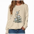 thumbnail image 5 of Towmus Plus Size Christmas Sweatshirt for Women Cute Snowman Tree Graphic Sweatshirts Crewneck Long Sleeve Casual Pullover Tops, 5 of 7