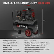 8 Gallon Ultra Quiet Air Compressor, 1.5HP 4.52 CFM, Max 115 PSI Oil-Free Air Compressor Tank, 110V/60hz, 70dB Air Compressor for Car Repair, Spray Painting, Woodwork Nailing