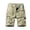 Khaki, variant on VSSSJ Men's Cargo Shorts Regular Fit Solid Color Casual Elastic Waist Button Zipper Tooling Shorts with Multi-Pockets Summer Outdoor Walking Overalls Khaki L