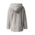 thumbnail image 5 of UPPADA Hooded Winter Jackets for Women Oversized Sweatshirt Fuzzy Fleece Blanket Hoodie Jacket with Pockets Gray,S Women Faux Coat Fuzzy Jacket Hooded Winter, 5 of 5