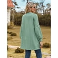 thumbnail image 6 of Women'S Crochet Open Cardigan Long Sleeve Cover Up Summer Dark Green S, 6 of 8