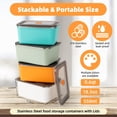 thumbnail image 2 of fecoqi 4 PCS Stainless Steel Food Storage Containers with Lids(20oz), Snack Containers for Kids, Freezer Safe, Microwave Safe, Stainless Steel Containers for Meal Prep, Leftovers, 2 of 6