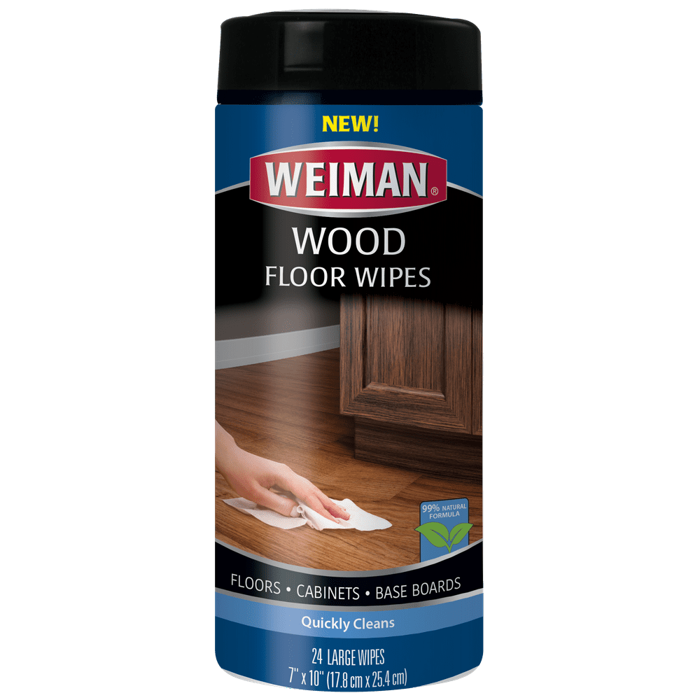 Weiman Wood Floor Cleaner Wipes 24 Large Wipes (7" x 10") Walmart