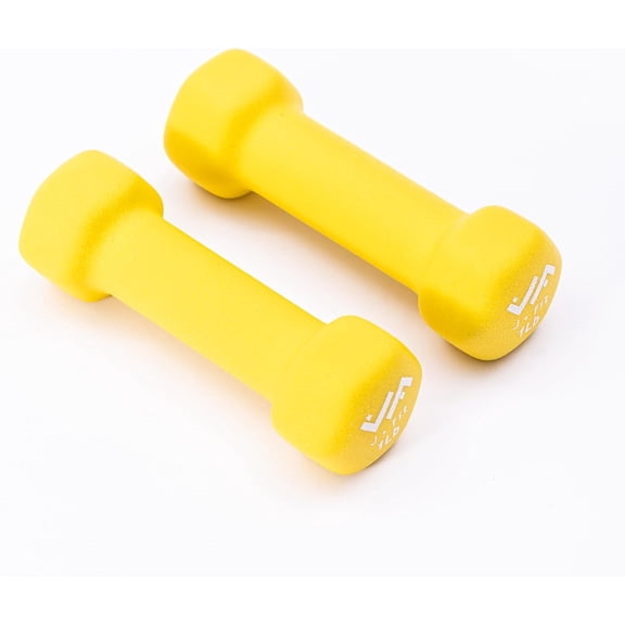 JFIT Dumbbell Pairs or Sets – Neoprene & Vinyl Coated Hand Weights for Home Gym, Strength Training, Aerobics, Cardio Exercise and Fitness