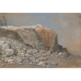 thumbnail image 2 of Clarkson Stanfield 14x11 Gold Ornate Wood Frame and Double Matted Museum Art Print Titled - Stone Wall (1863), 2 of 4