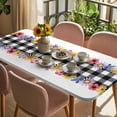 thumbnail image 3 of Colorful Flowers Table Cloths for 5 Foot Rectangle Tables, Spring Floral Elegant Pastoral Watercolor Patio Waterproof Elastic Fitted Tablecloths, Washable Rectangular Table Cover for Camping, 3 of 8