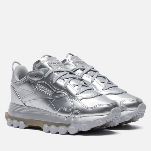 Reebok Cardi B Classic GW2632 Womens Silver Leather Athletic Running Shoes ON438 (7)