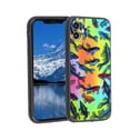 thumbnail image 1 of Compatible with iPhone 12 Phone Case, Rainbow-Koi-Fish-51 Case Silicone Protective for Teen Girl Boy Case for iPhone 12, 1 of 1