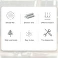 thumbnail image 4 of 54mm Espresso Double Spouts 54mm Coffee Portafilter Stainless Bottomless Portafilter Steel Portafilter Replacement Parts 2 Spout Splitter for 870 880 Coffee Machine Accessories, 4 of 7