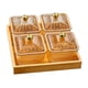 thumbnail image 5 of Platos para servir divididos Bandeja decorativa para servir aperitivos Cuenco para mojar extraíble Ámbar 4 Cuencos, 5 of 9