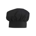 thumbnail image 1 of Chapeau de Chef Traditionnel, Noir, Taille Unique. HT00, 1 of 1