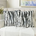 thumbnail image 5 of Home Soft Things Multi Jacquard Faux Fur Throw Pillow Cover 2pcs Set - Grey, 5 of 7