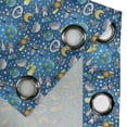 thumbnail image 5 of Ambesonne Space Grommet Curtain, Alien and Human Astronaut, 50" x 54", Blue Grey Yellow, 5 of 6