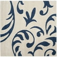 thumbnail image 6 of SAFAVIEH Florida Lavonne Floral Plush Shag Area Rug, Cream/Blue, 6'7" x 6'7" Round, 6 of 10
