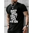 thumbnail image 1 of [ Faithful Heart Print T-Shirt] 1pc Men'S Casual Summer T-Shirt, Soft Comfortable, Round Neck Short Sleeve with "FAITHFUL HEART" Print, Regular Fit, 1 of 5